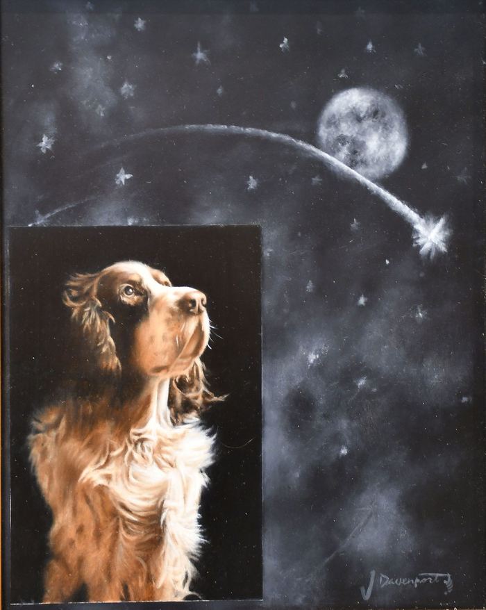 Love You to the Moon and Back by Jay Davenport — oil on board