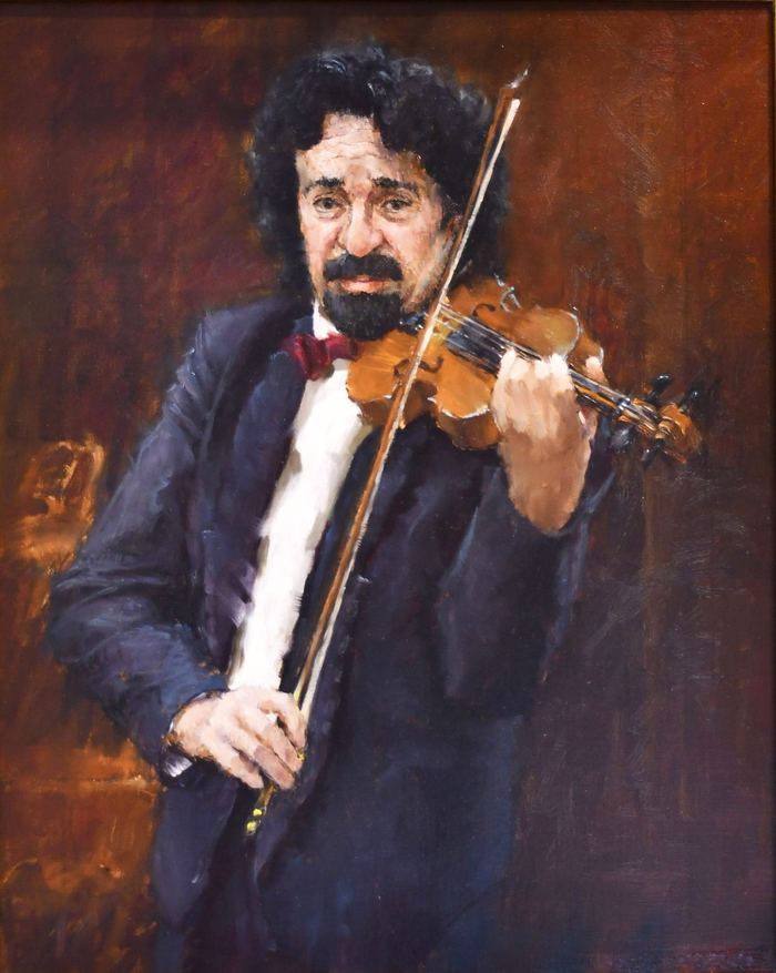 The Violinist by Tom Norman — oil on linen canvas