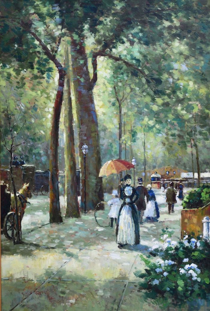 Woman in a Park — oil on canvas